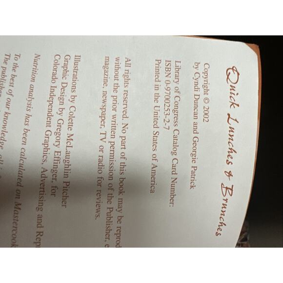 One Foot in the Kitchen Cookbooks Quick Lunches and Brunches by Georgie Patrick - Picture 3 of 6